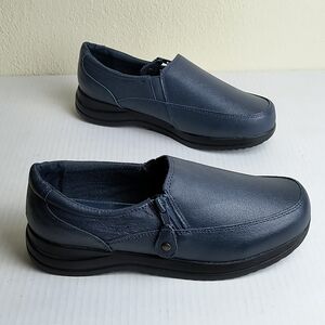 DR. Scholl's 8W Therapeutic Loafers Shoes Doble Air Pillo Insoles Navy